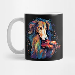 Borzoi Playing Violin Mug